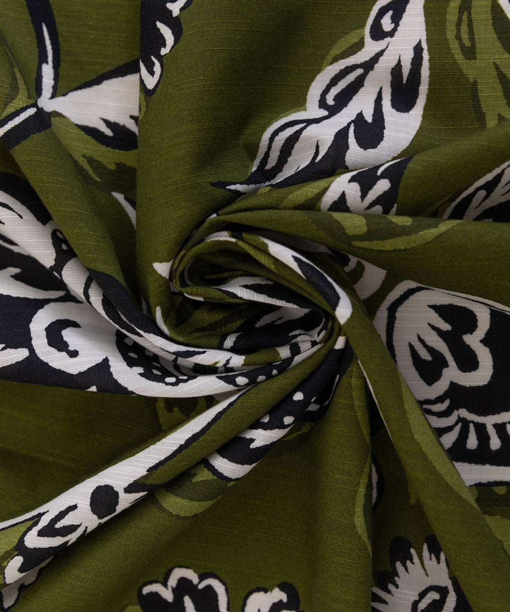 Khaddar Green Printed Dupatta