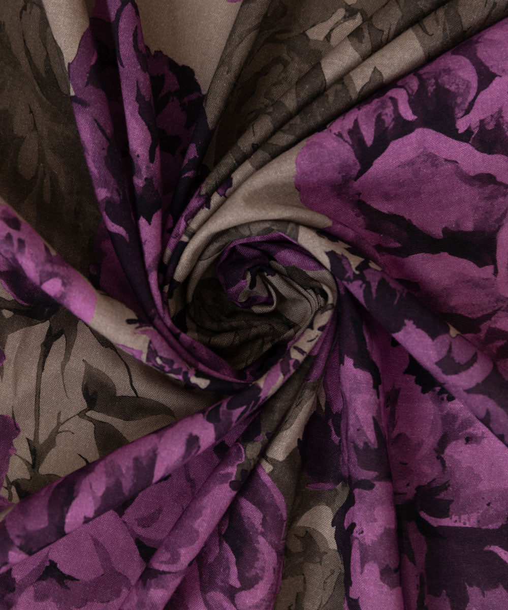 Khaddar Purple Printed Dupatta