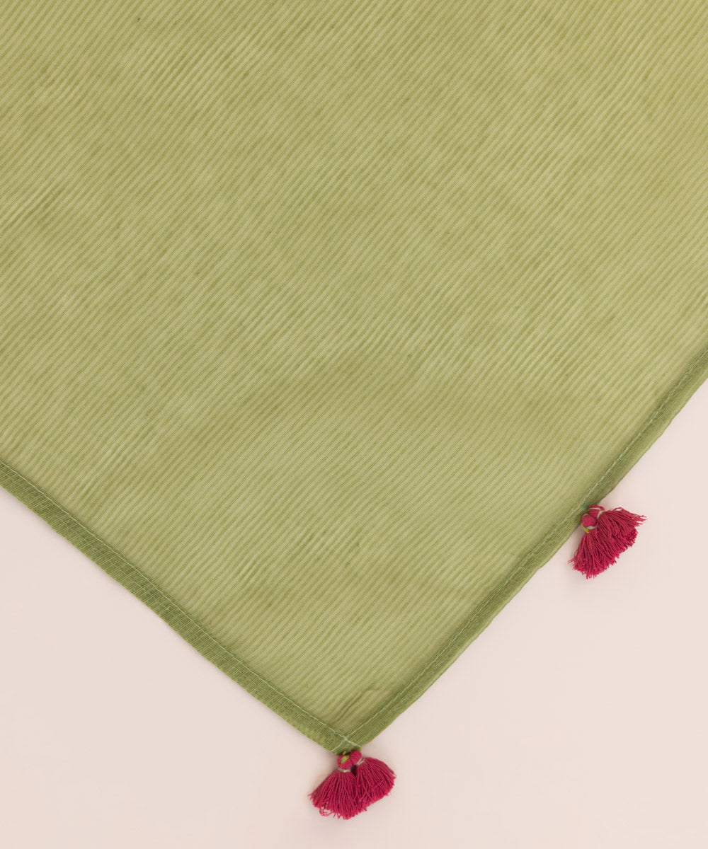 Blended Textured Karandi Green Solid Dupatta