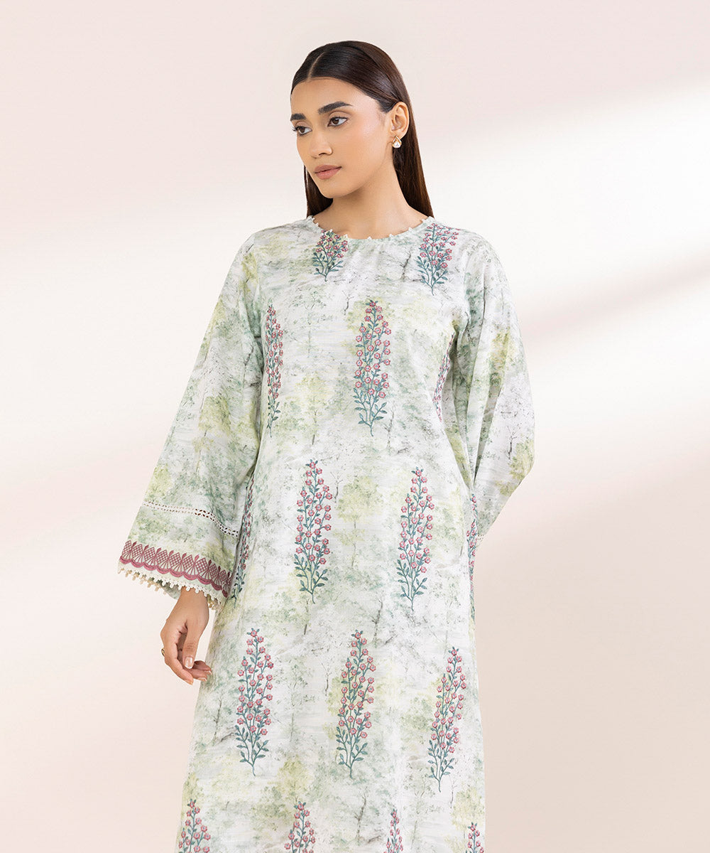 Women's Pret Khaddar Multi Embroidered A-Line Shirt