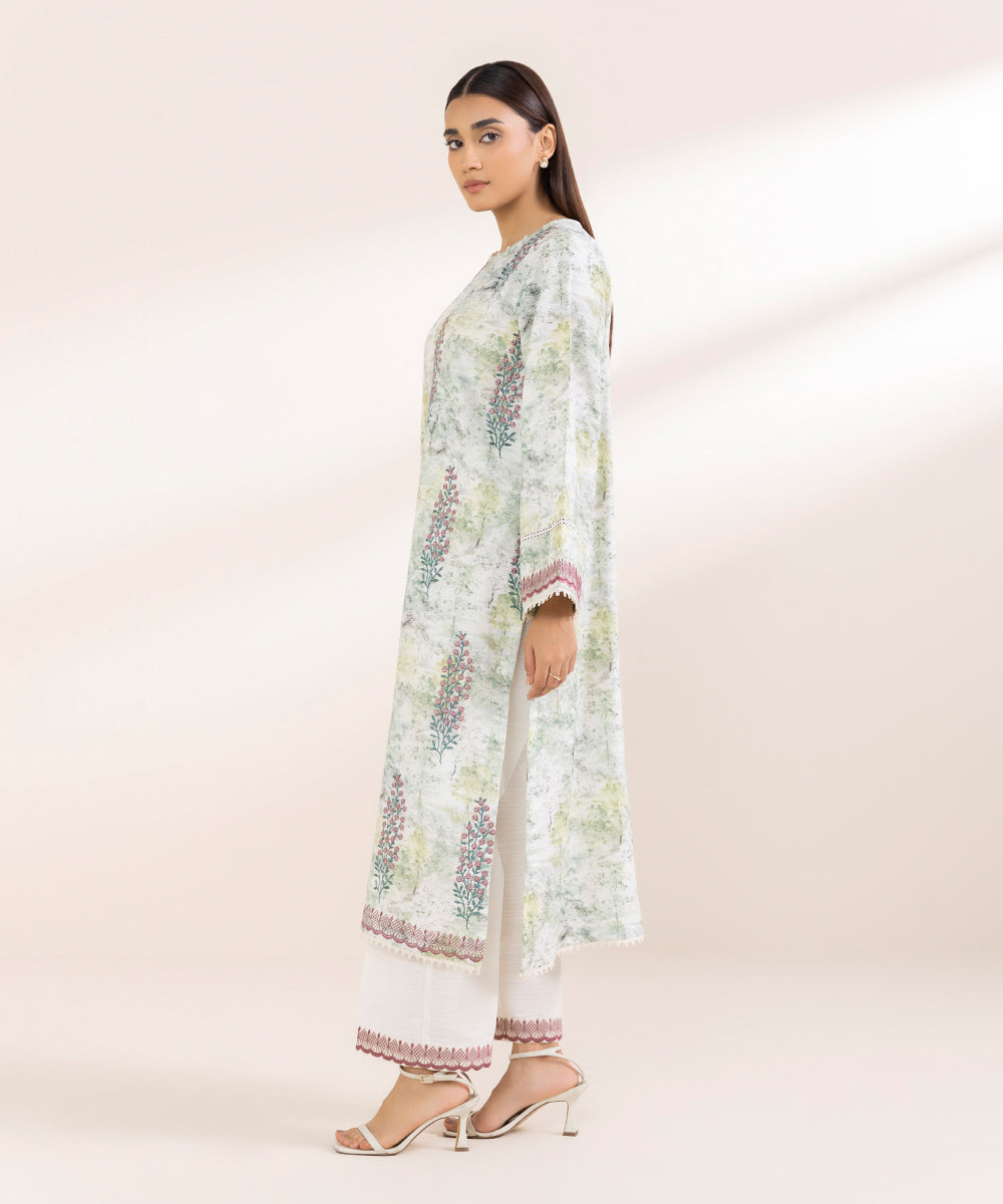 Women's Pret Khaddar Multi Embroidered A-Line Shirt