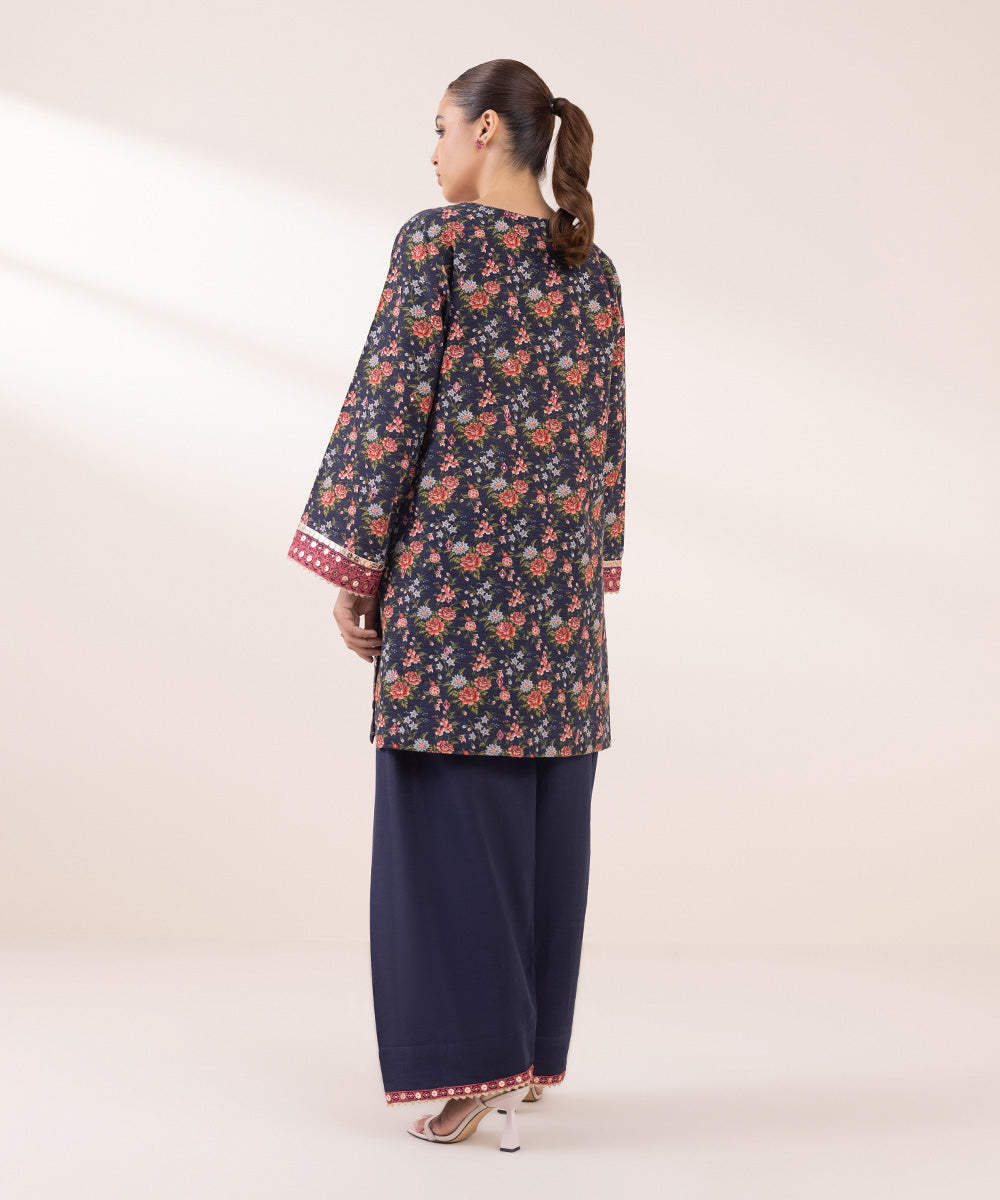 Women's Pret Khaddar Multi Embroidered Straight Shirt