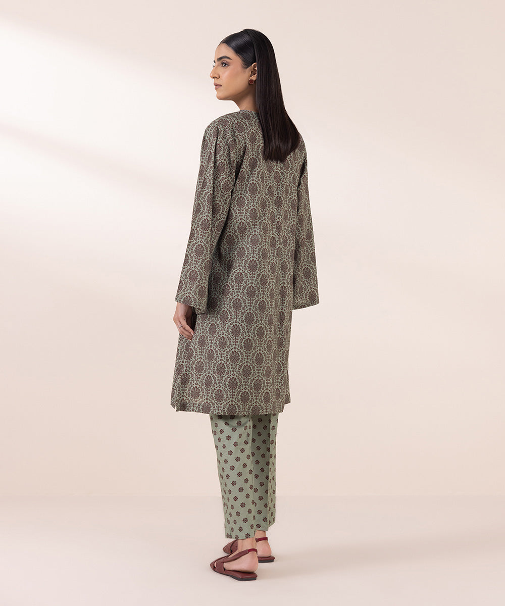 Women's Pret Cotton Viscose Grey Printed Boxy Shirt