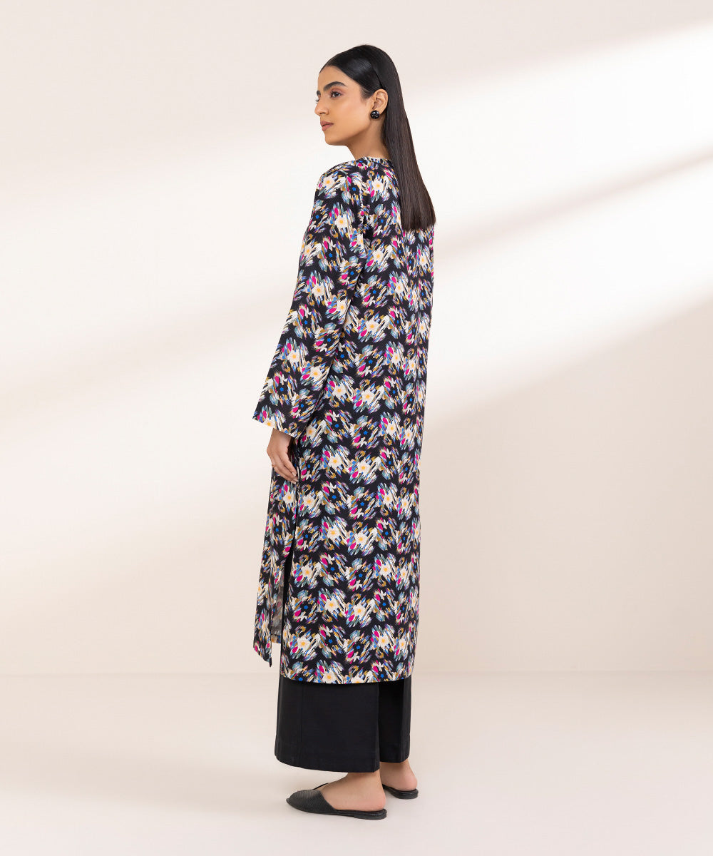 Women's Pret Khaddar Multi Printed A-Line Shirt