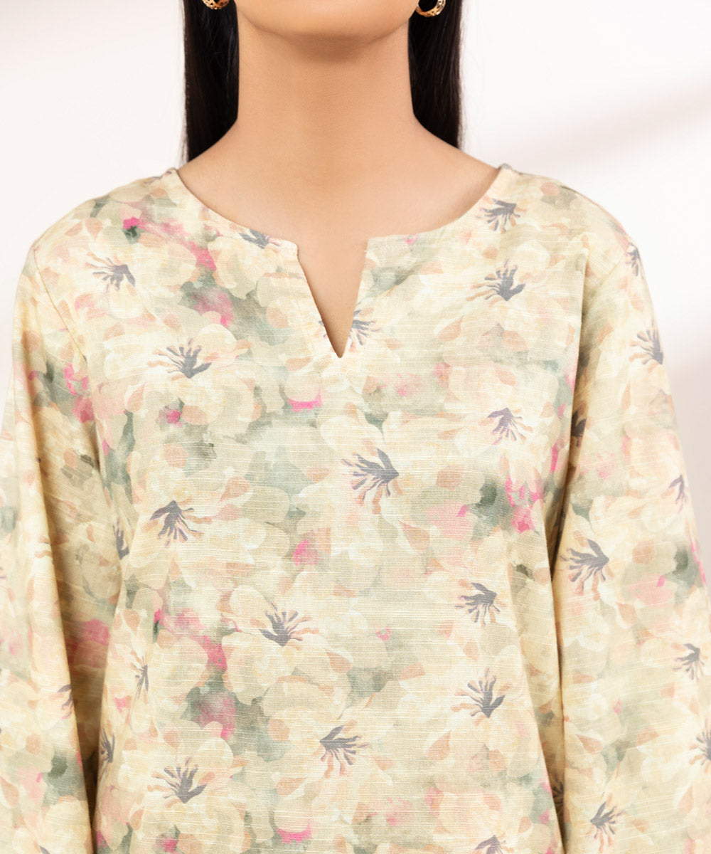 Women's Pret Khaddar Multi Printed A-Line Shirt