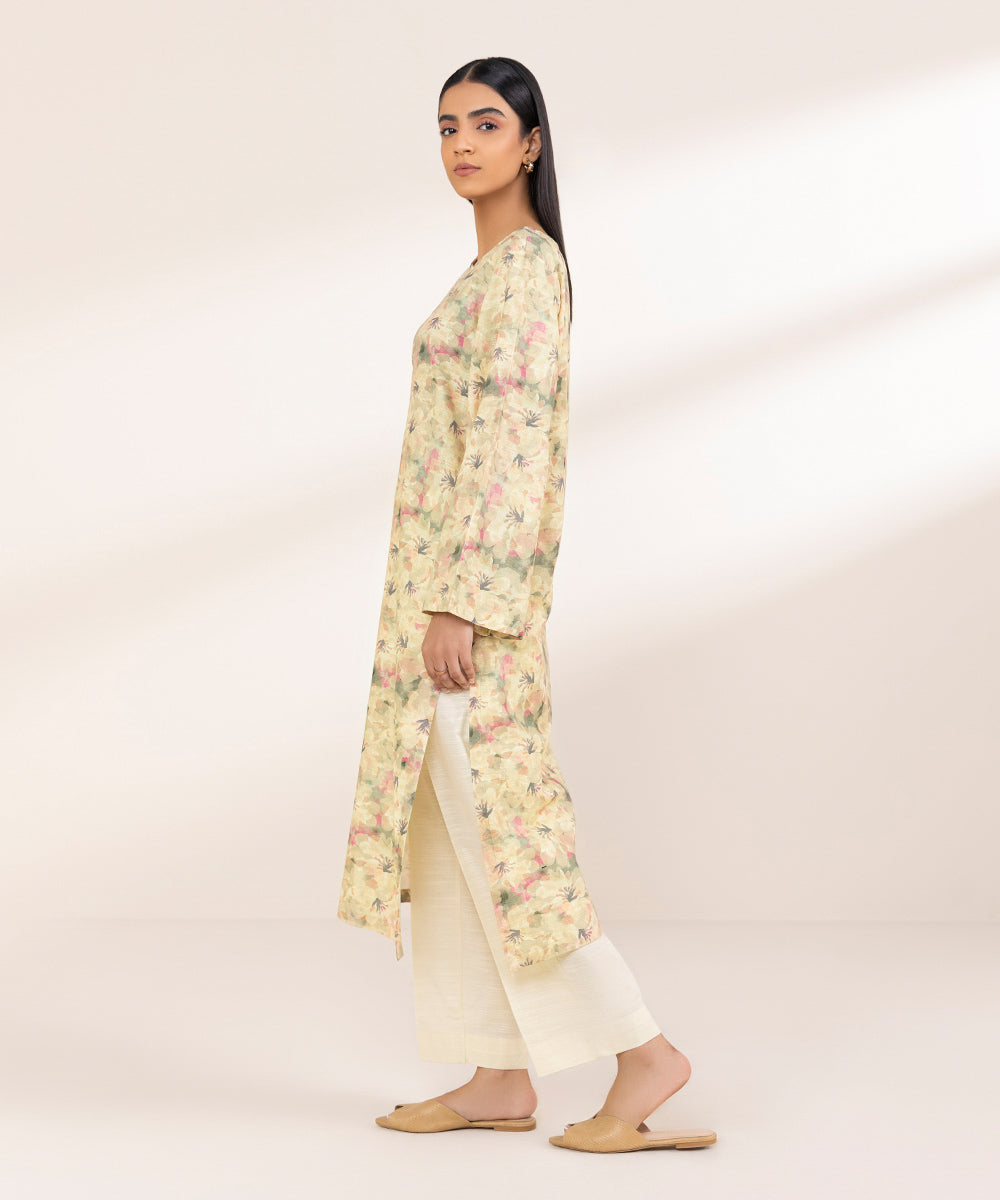 Women's Pret Khaddar Multi Printed A-Line Shirt