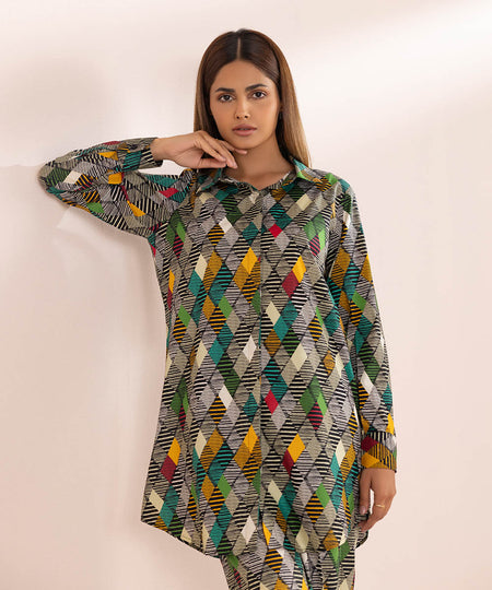 Women's Pret Stretch Lawn Multi Printed Straight Shirt