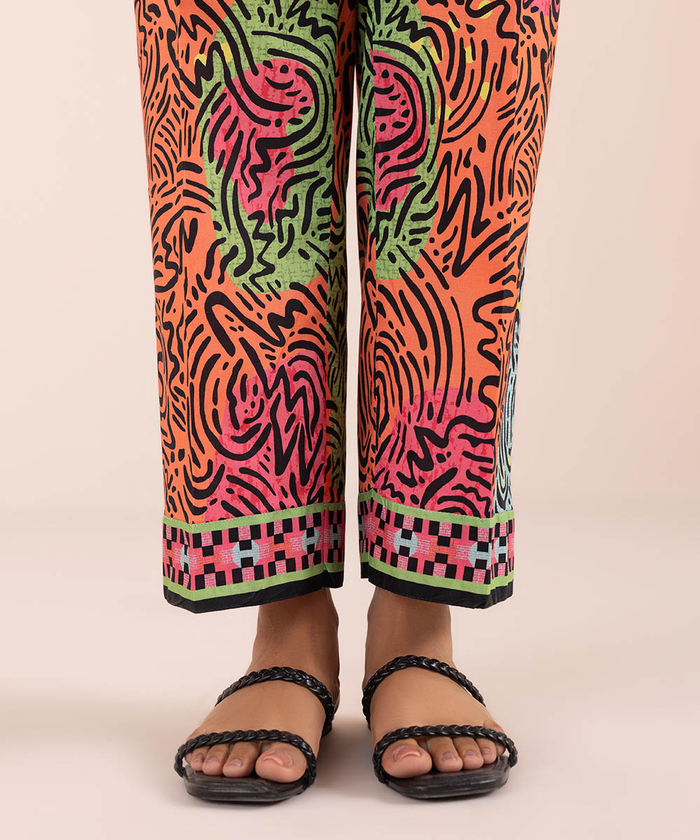 Women's Pret Stretch Lawn Multi Printed Straight Pants