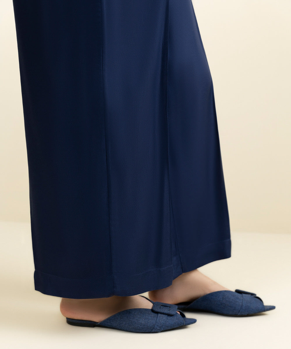 Women's Pret Bedford Solid Blue Culottes