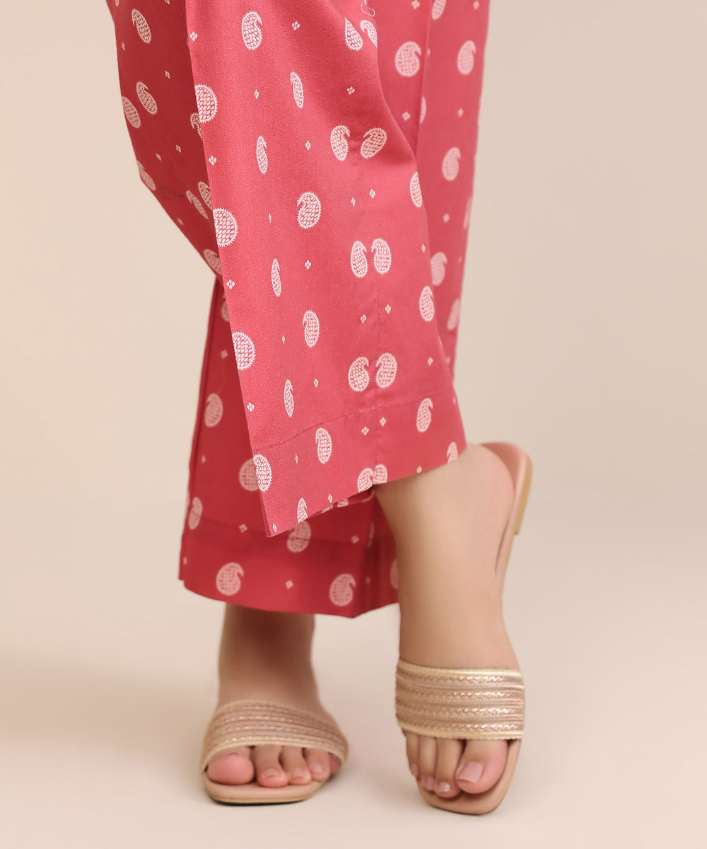 Women's Pret Cambric Pink Printed Culottes