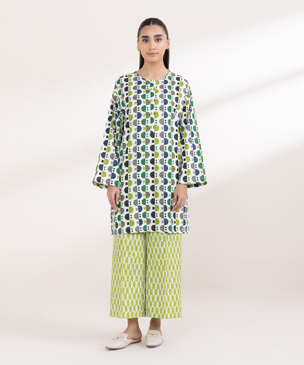 Women's Pret Light Khaddar Printed Multi Boxy Shirt