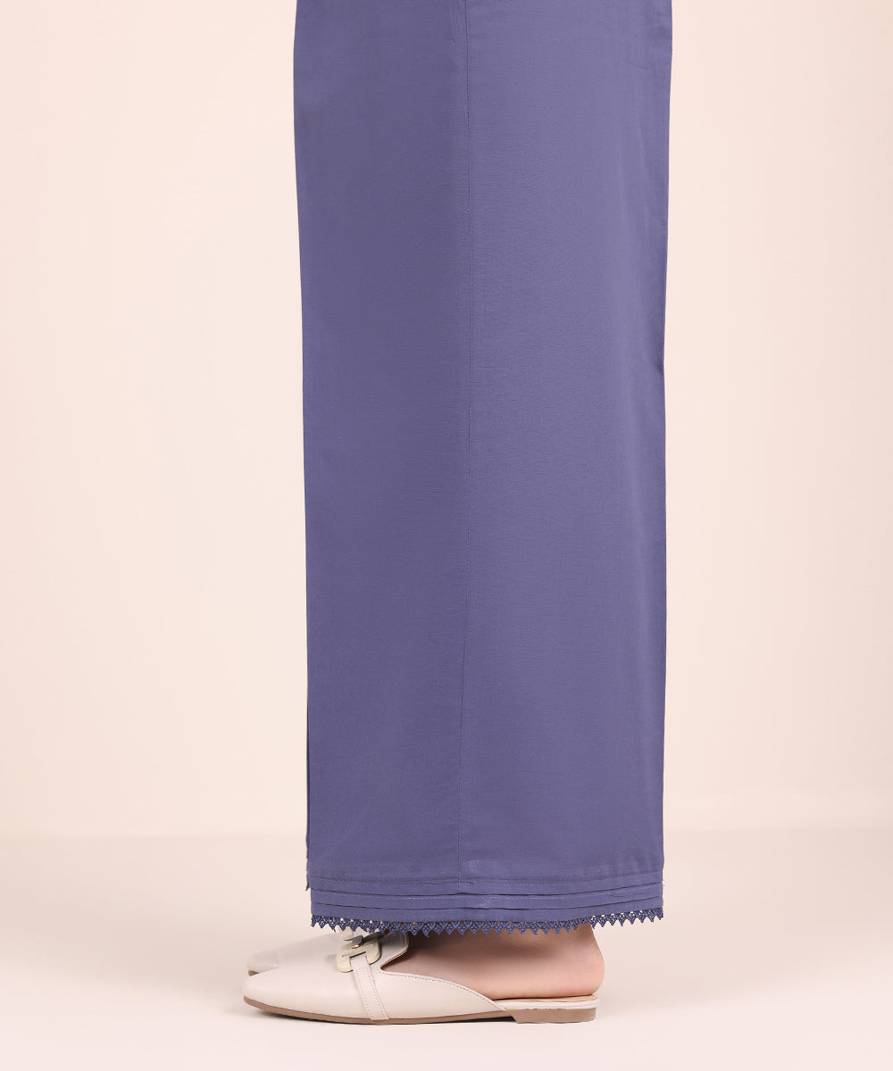 Women's Pret Cambric Blue Solid Culottes