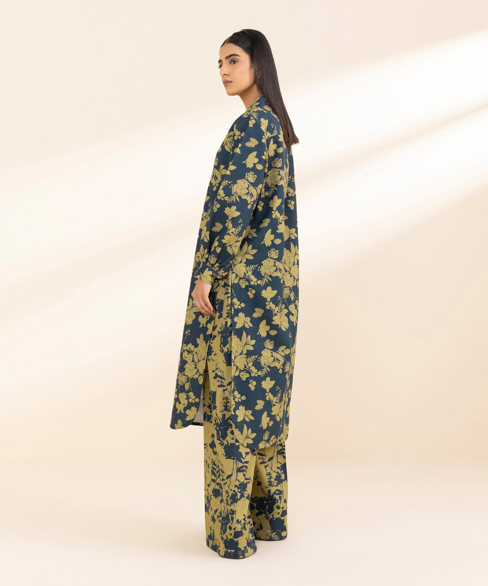 Women's Unstitched Khaddar Printed Multi 2 Piece Suit