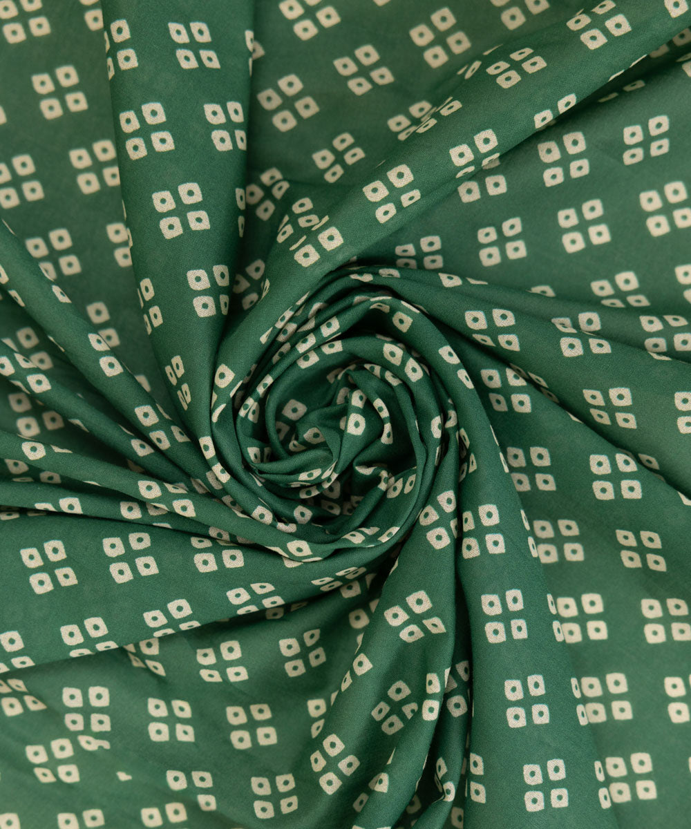 Fine Voile Green Printed Dupatta