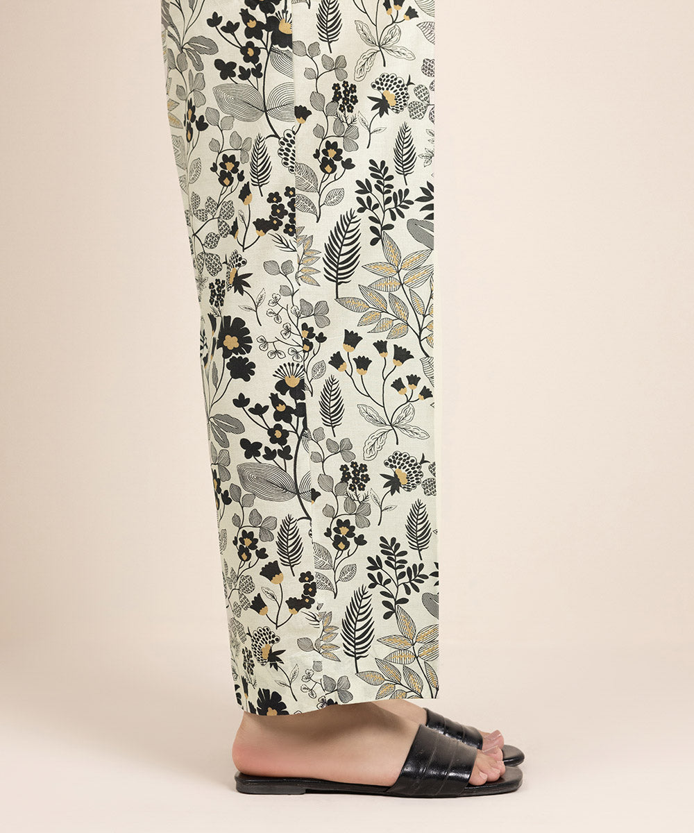 Women's Pret Cambric Printed Multi Straight Pants