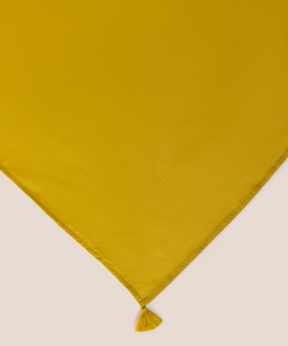 Fine Voile Yellow Solid Dupatta