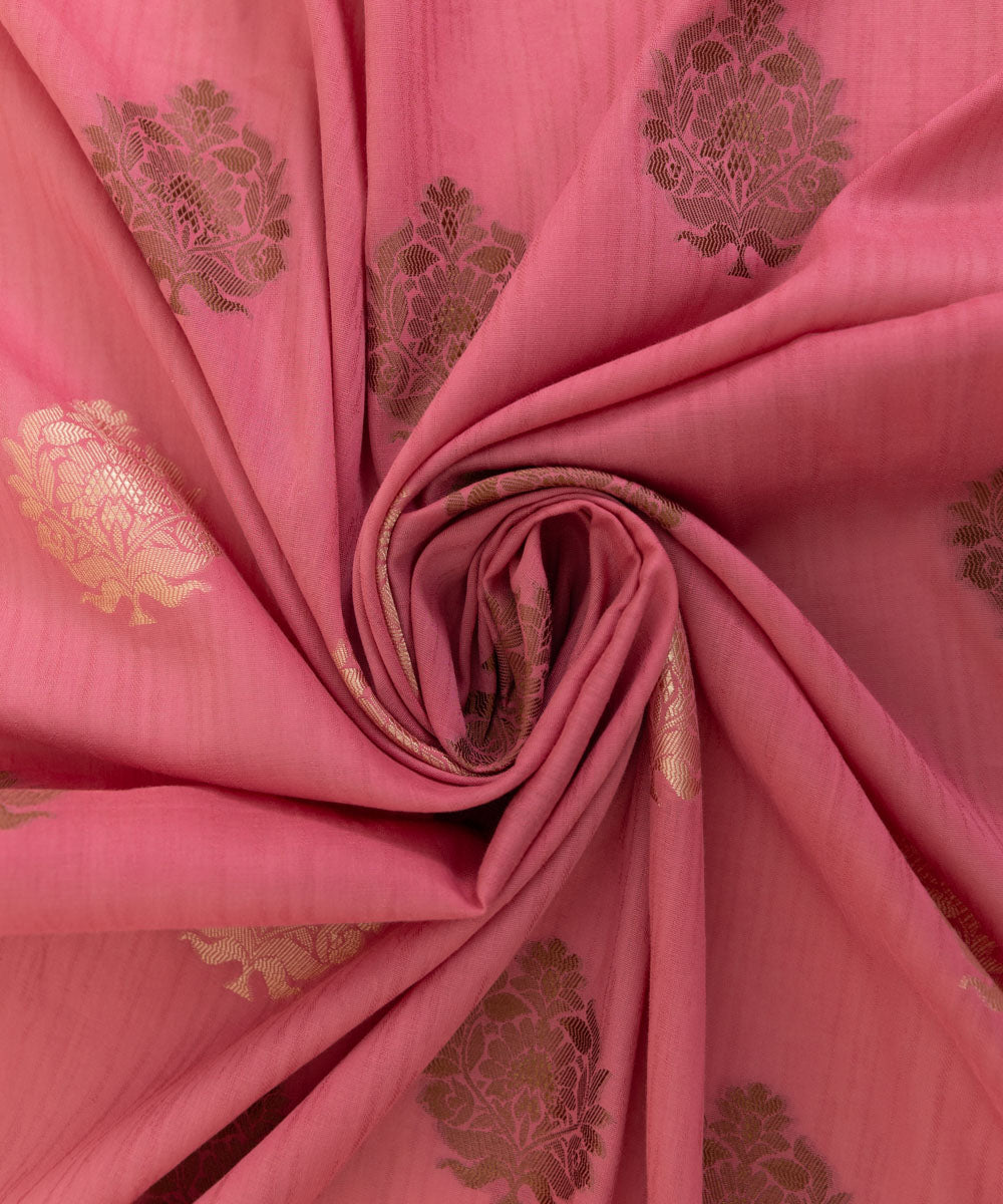 Extra Weft Jacquard Pink Solid Dupatta