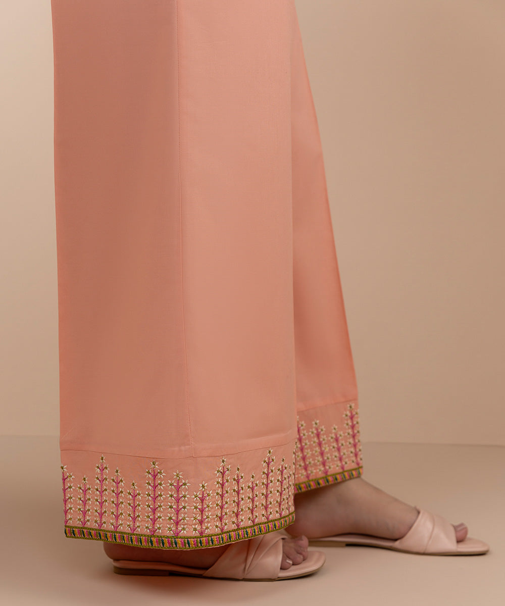 Women's Pret Cambric Dyed Peach Pink Culottes