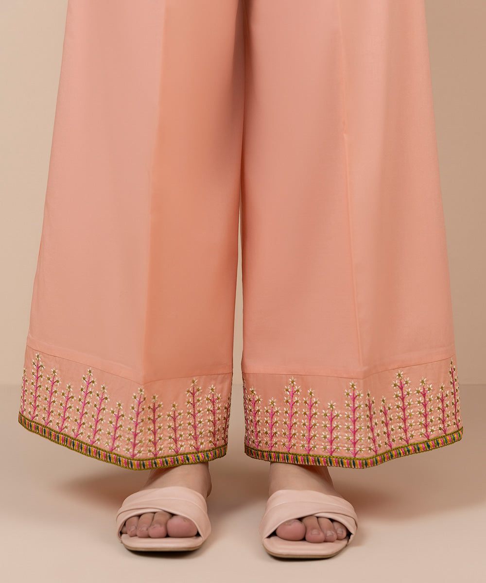 Women's Pret Cambric Dyed Peach Pink Culottes