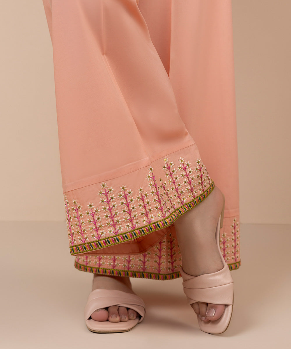Women's Pret Cambric Dyed Peach Pink Culottes