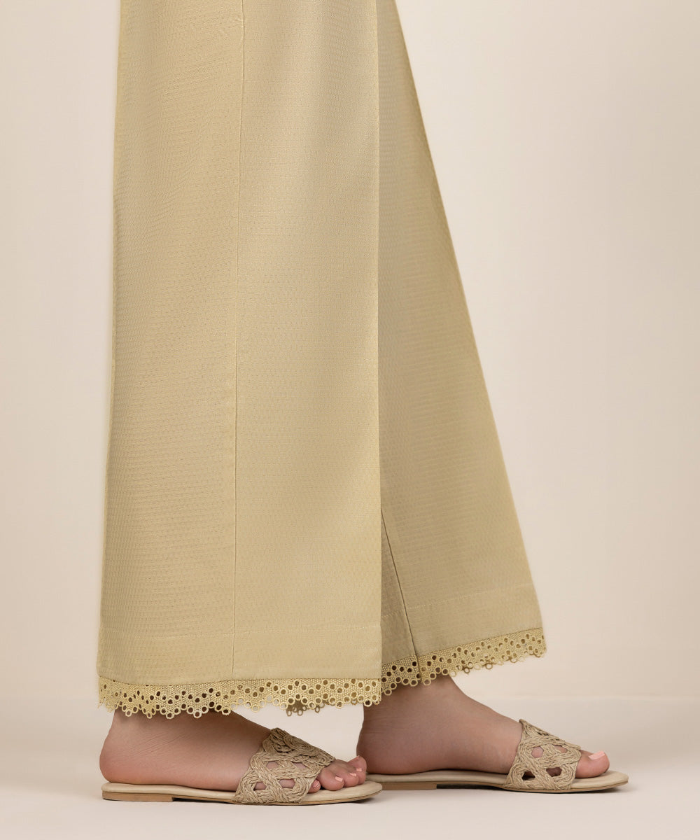 Women's Pret Dobby Off White Culottes