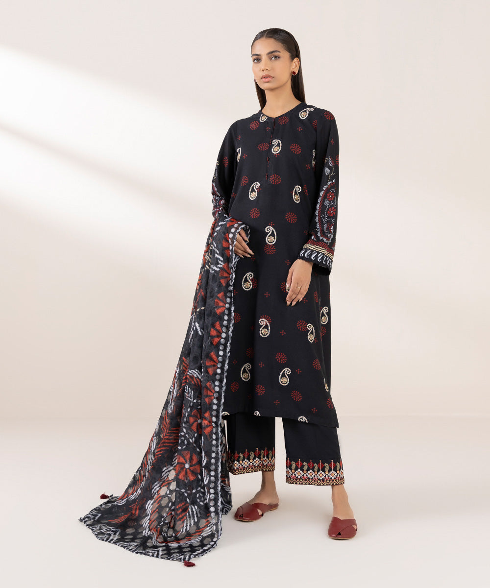 Brochea Jacquard Multi Printed Dupatta