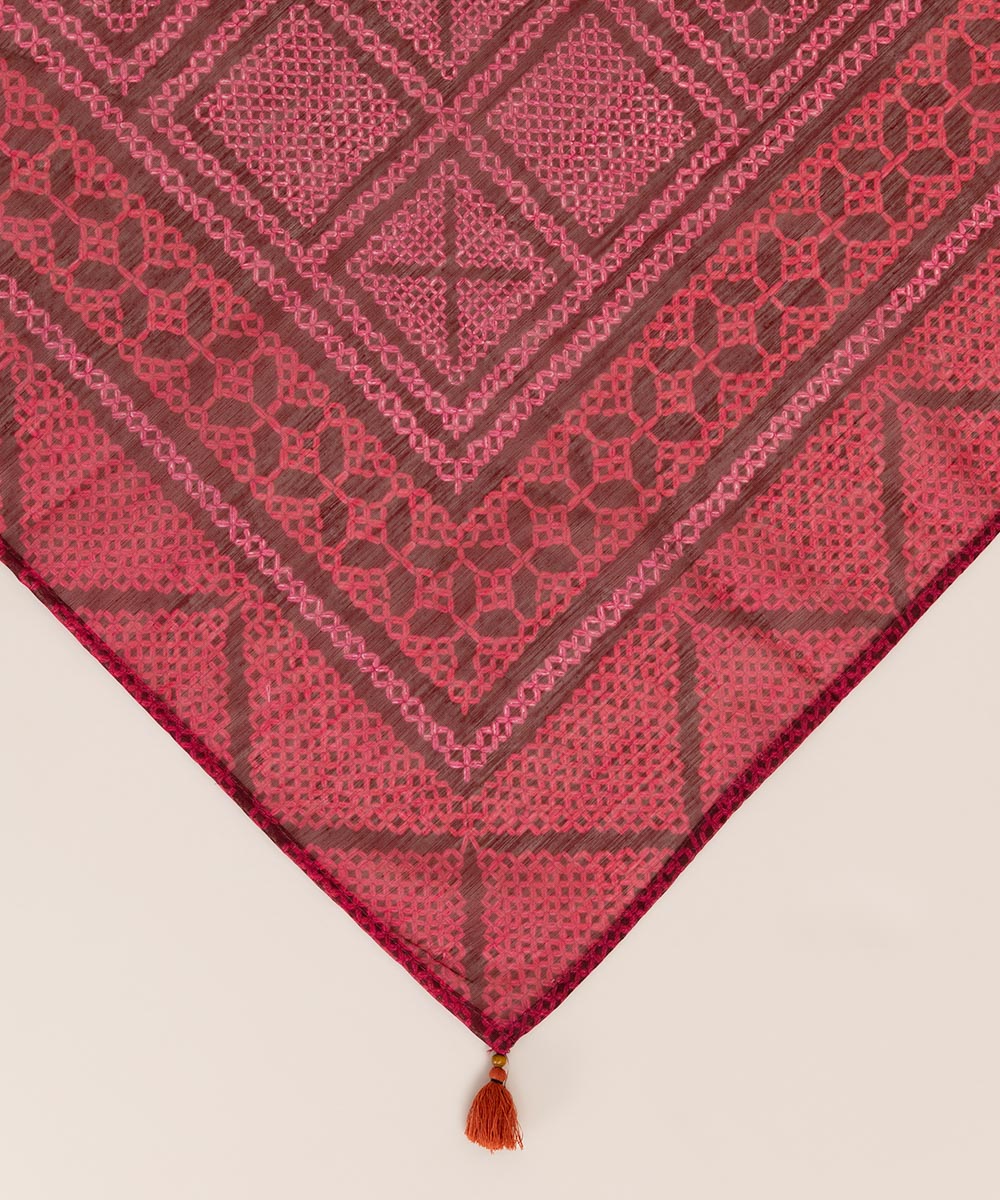 Manar Red Printed Dupatta