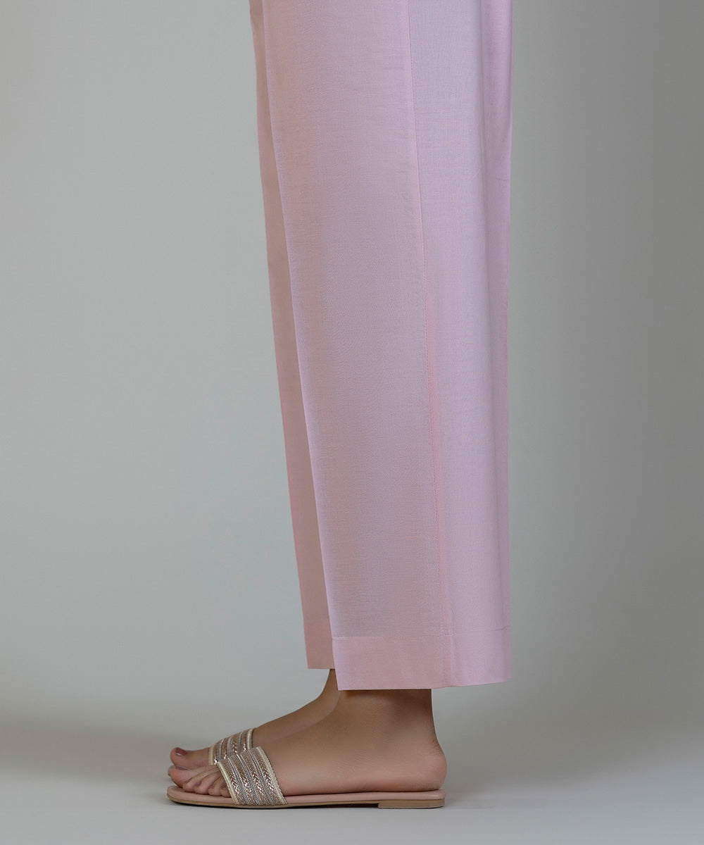 Women's Pret Cambric Pink Dyed Straight Pants