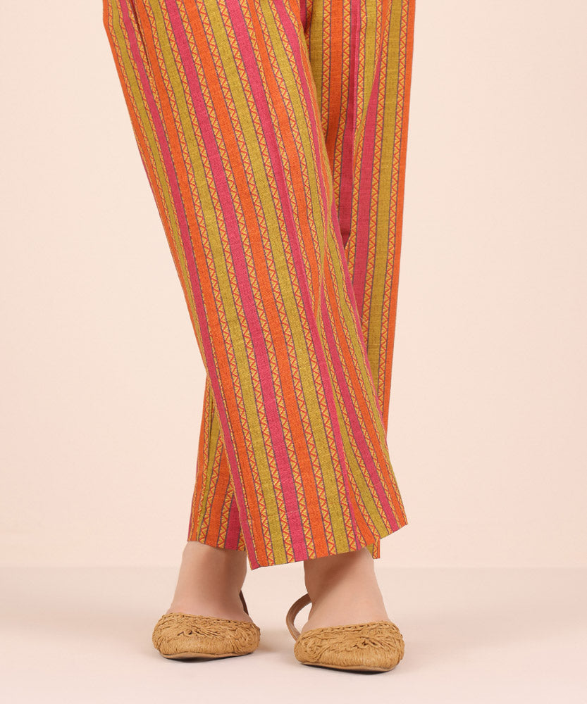 Women's Pret Printed Multi Khaddar Straight Trousers