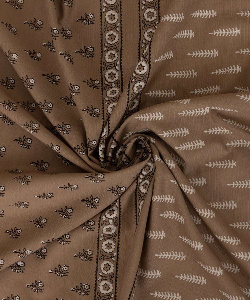 Khaddar Brown Printed Dupatta