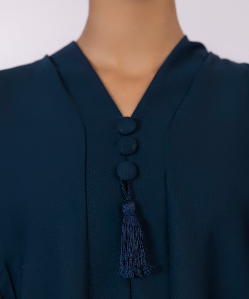 Women's Button Through Blue Nida Abbaya