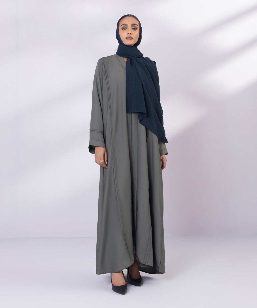 Women's Button Through Grey Nida Abbaya