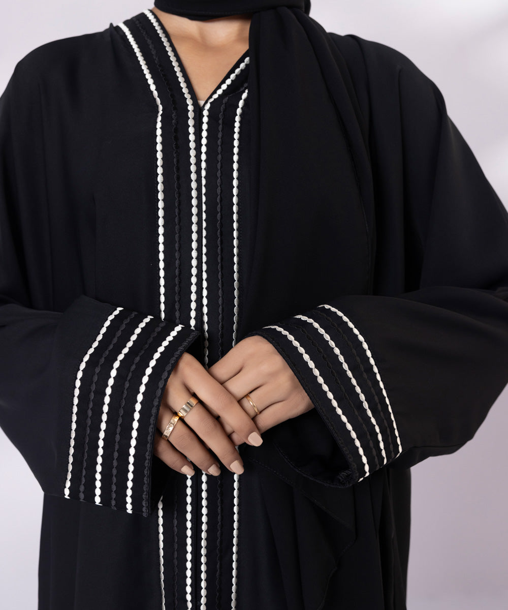 Women's Button Through Black  Nida Abbaya