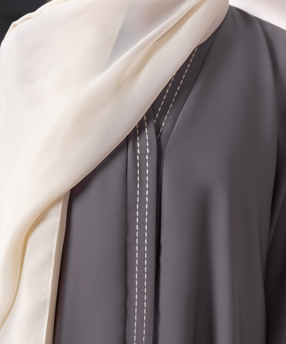 Women's Lilac Nida Button Through Abaya