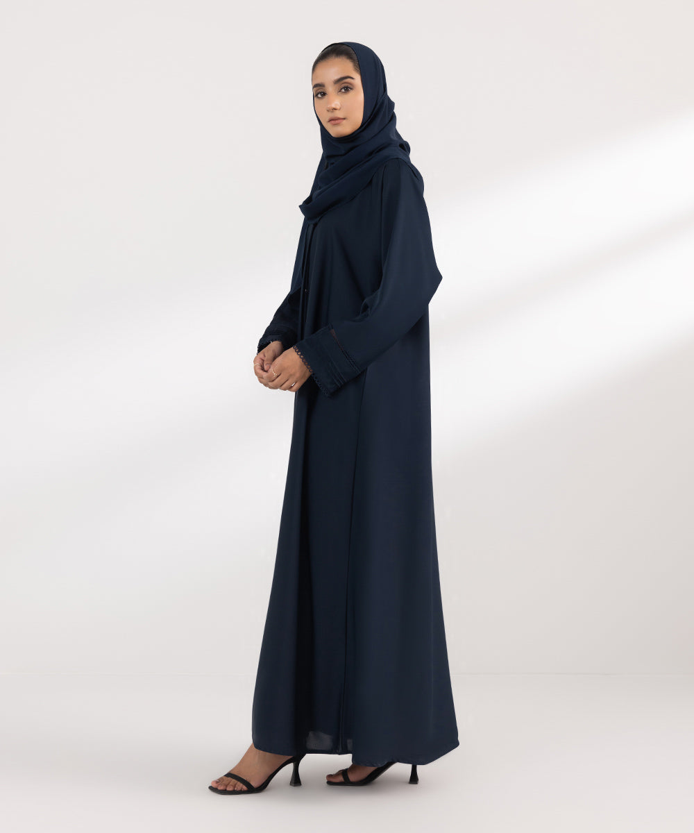 Women's Basic Navy Blue Abbaya