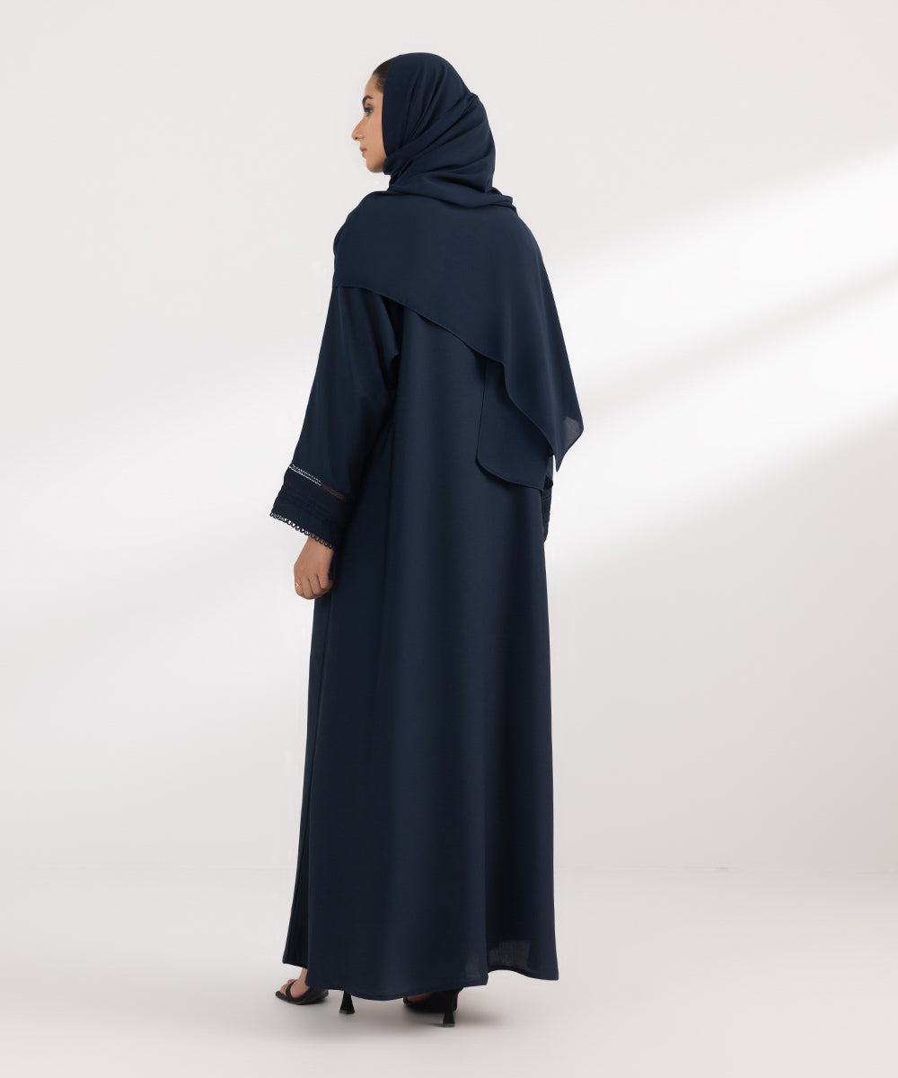 Women's Basic Navy Blue Abbaya