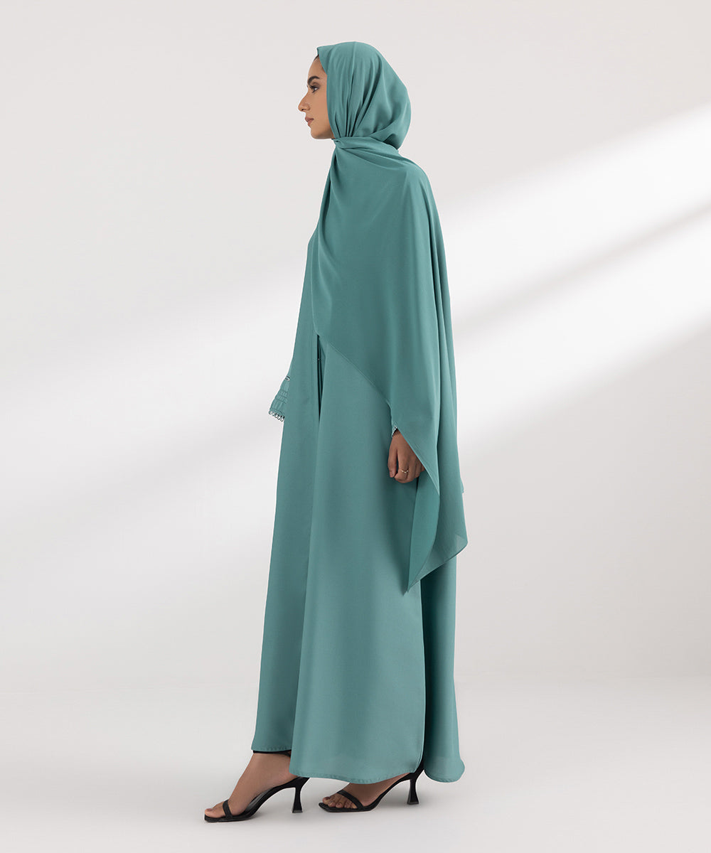 Women's Basic Turquoise Abbaya