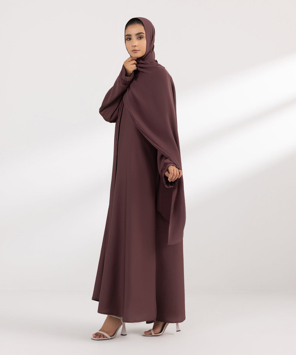 Women's Basic Rose wood Abbaya