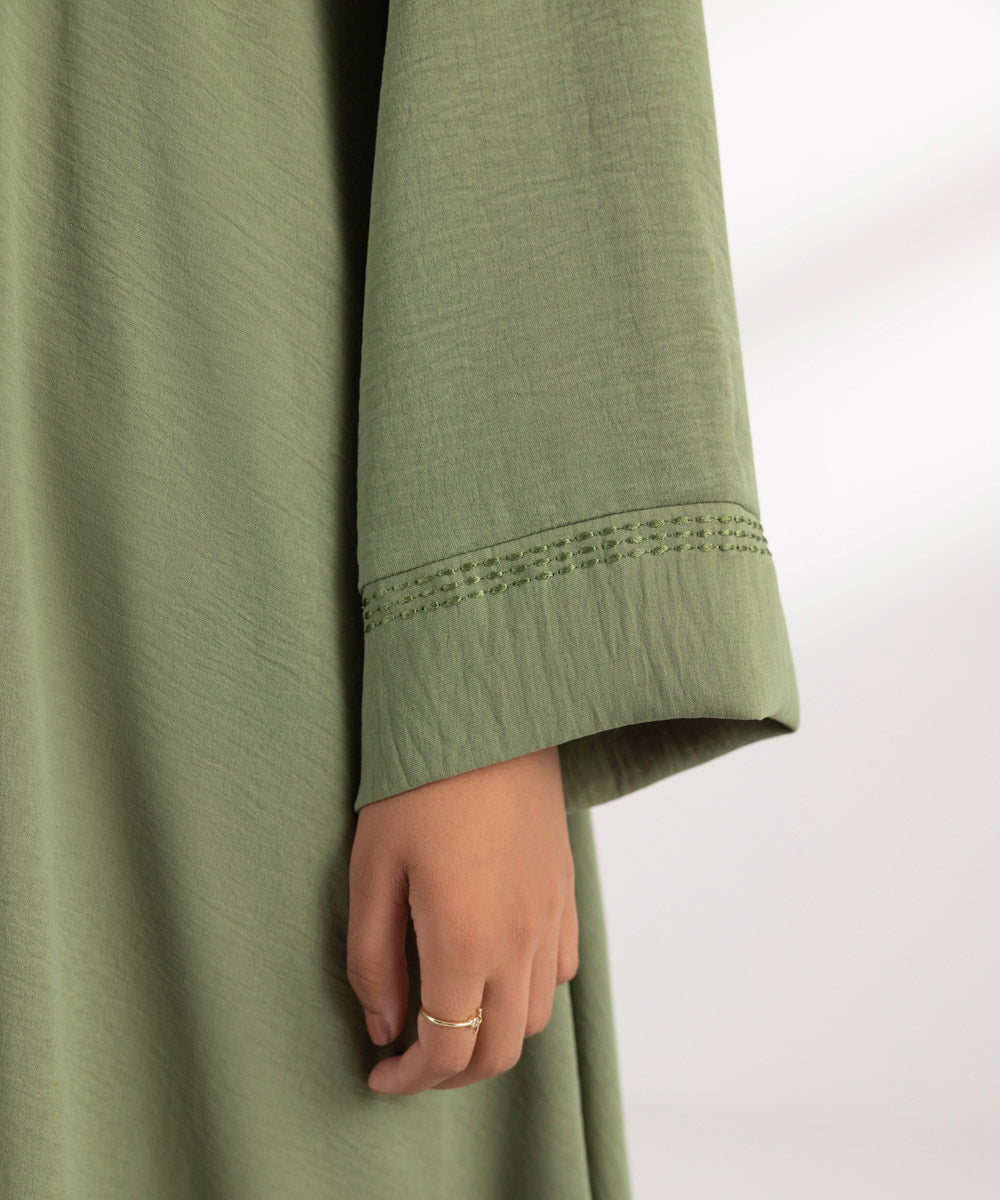 Women's Fashion Olive green Abbaya