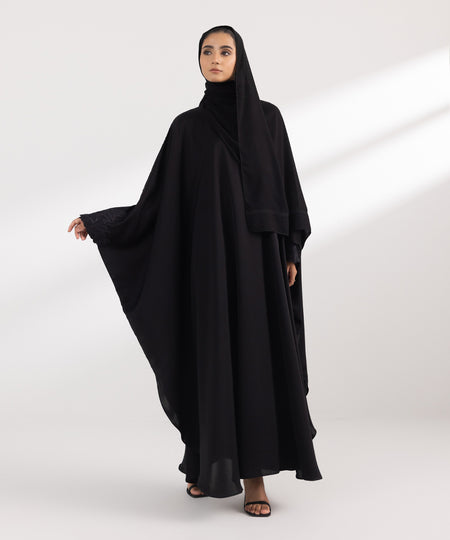 Women's Fashion Black Abbaya Set