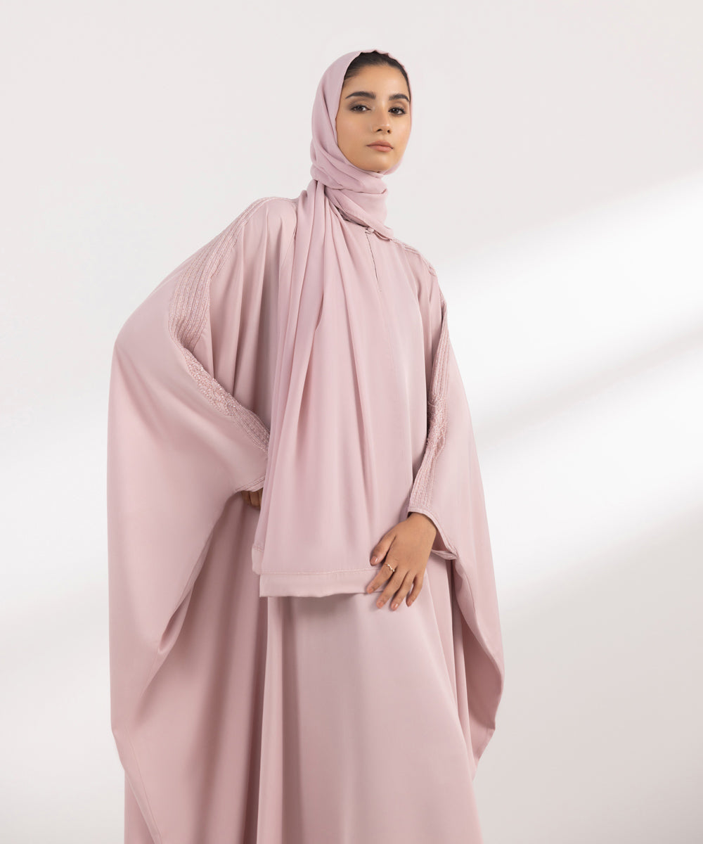 Women's Formal Light pink Abbaya Set