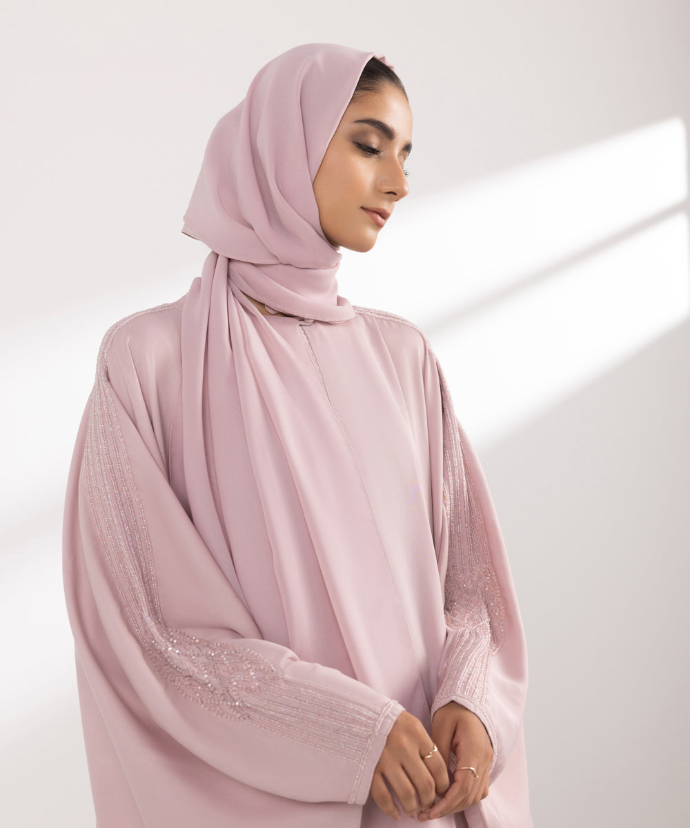 Women's Formal Light pink Abbaya Set