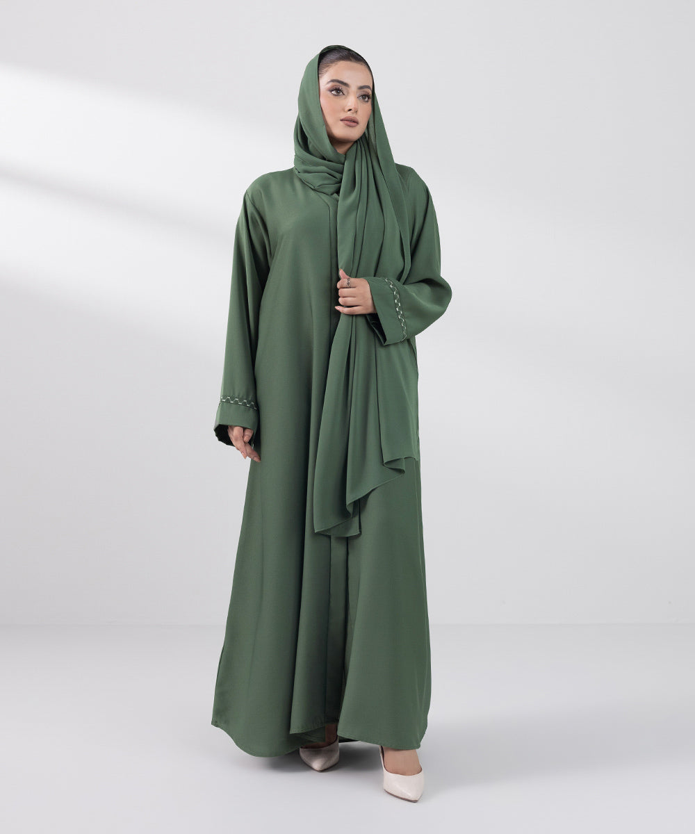 Women's Basic Dark Sage Green Abbaya