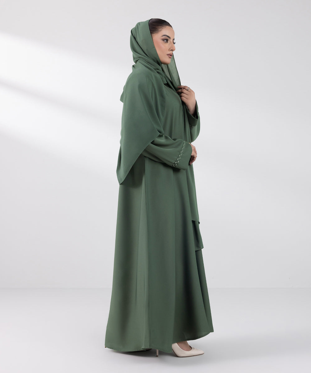 Women's Basic Dark Sage Green Abbaya