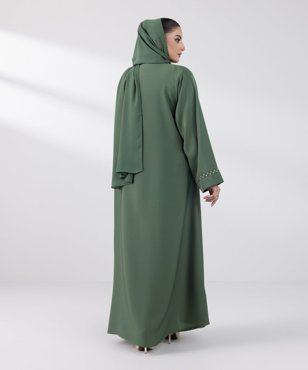 Women's Basic Dark Sage Green Abbaya