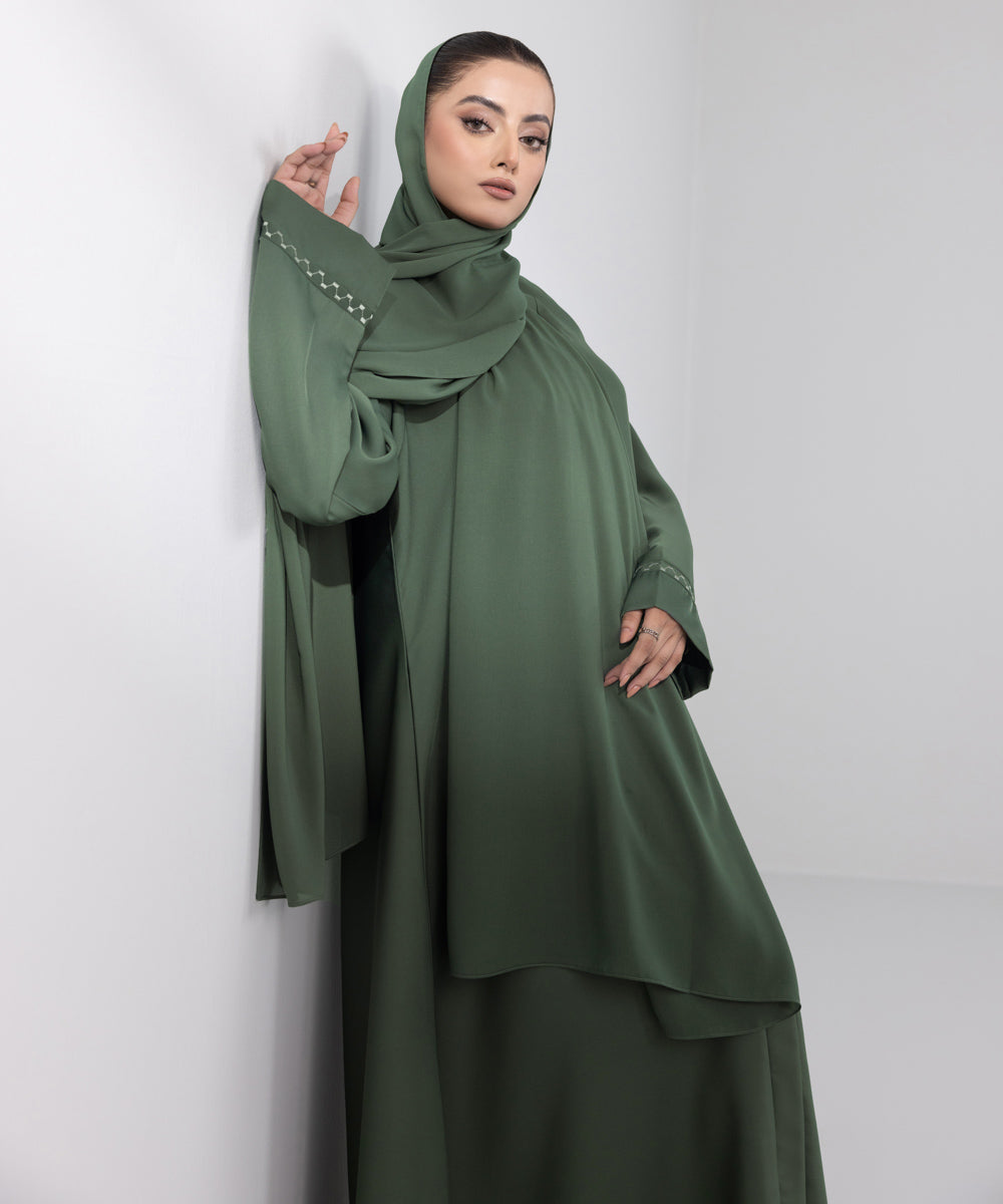 Women's Basic Dark Sage Green Abbaya