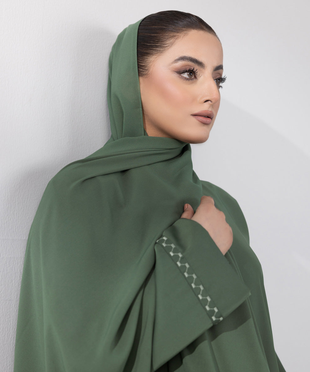 Women's Basic Dark Sage Green Abbaya