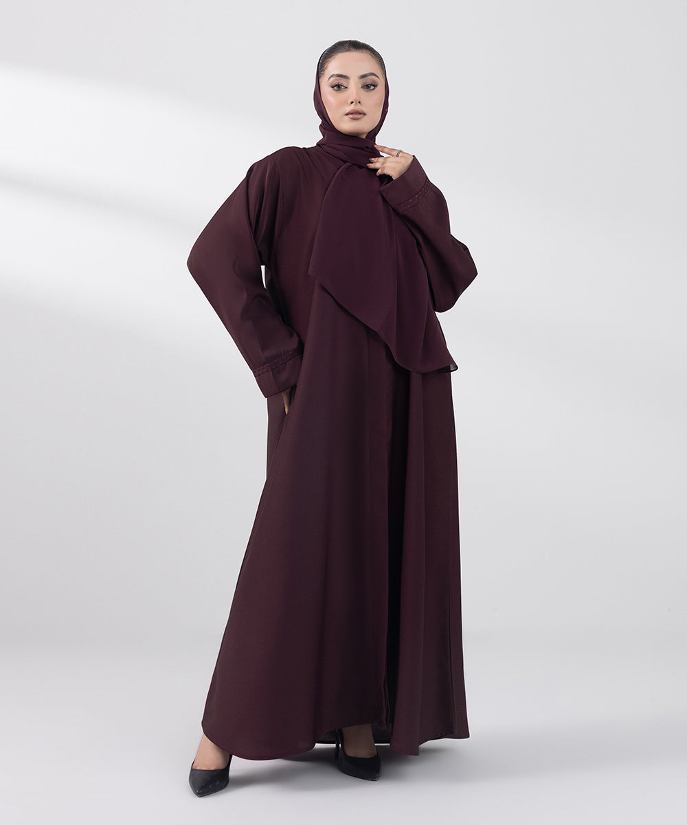 Women's Basic Merlot Abbaya