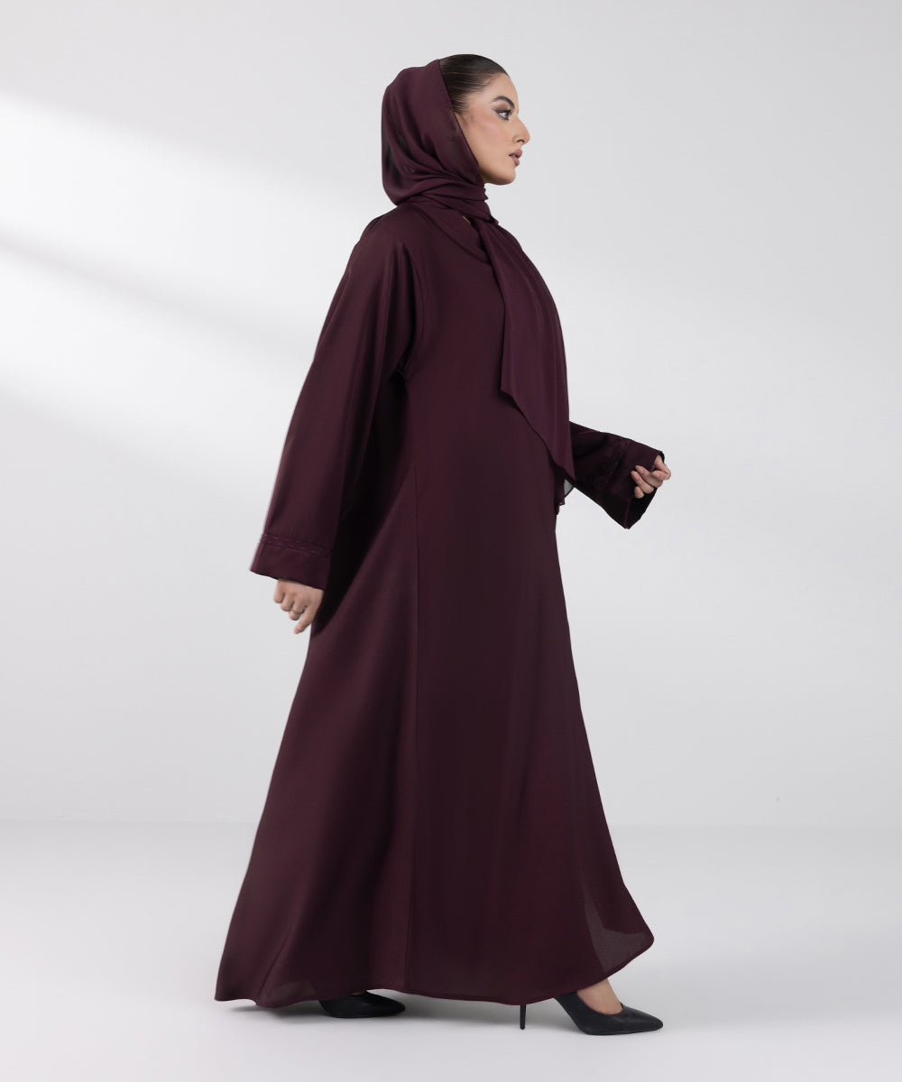 Women's Basic Merlot Abbaya