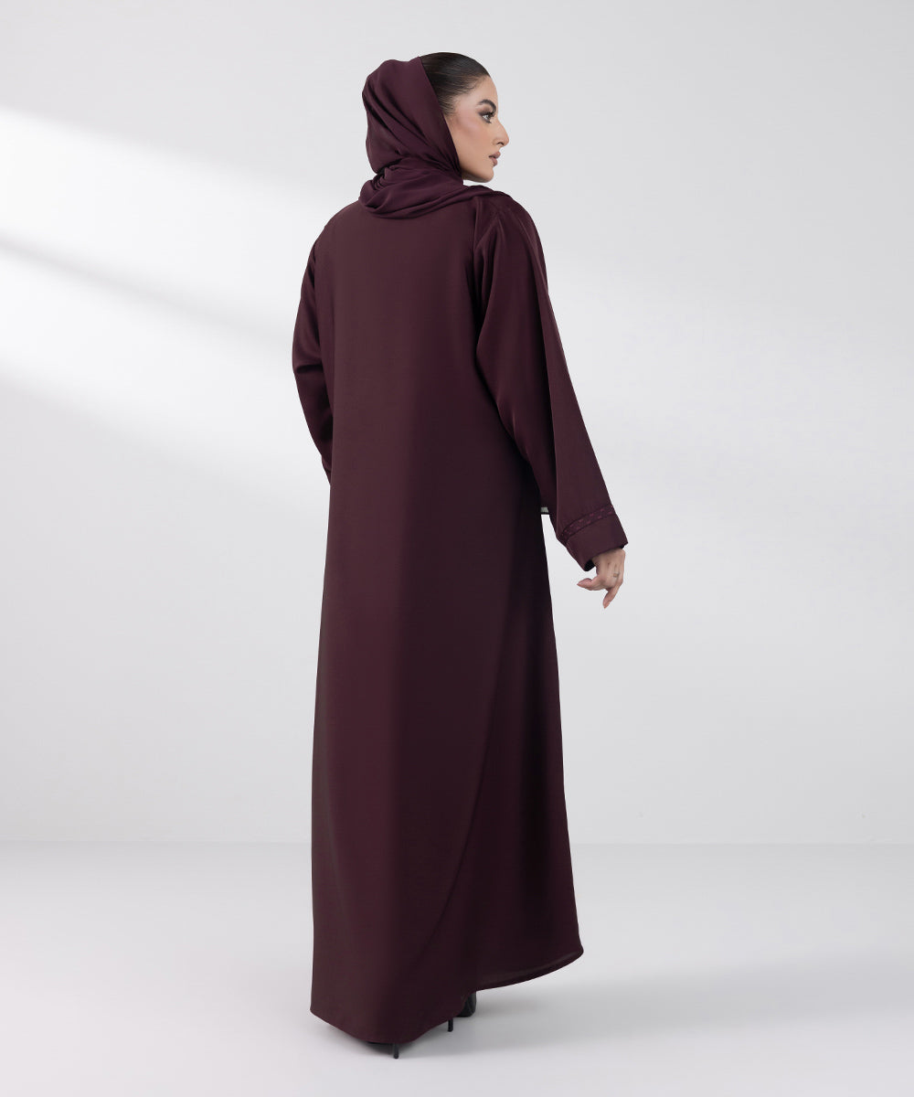 Women's Basic Merlot Abbaya